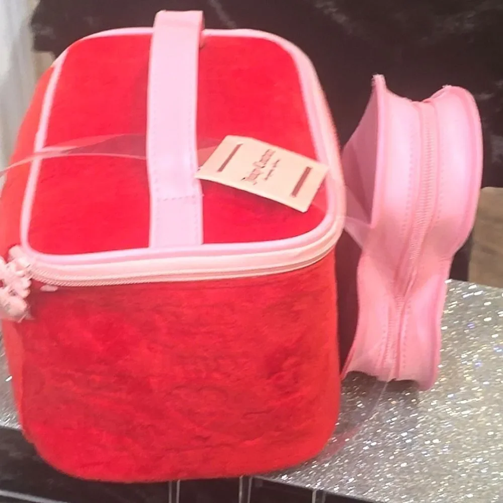 Juicy Couture Heart & Crown Embossed Velour‎ & Transparent Heart-Shaped Cosmetic